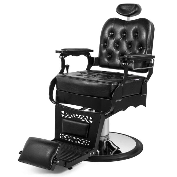 Classic Black Barber Chair (Vintage Style) Black chair