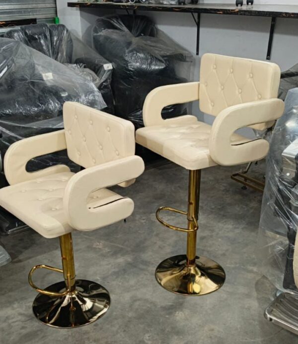 Luxury Gold Base Salon Chair (Cream)