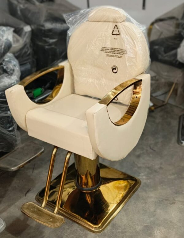 The Ivory & Gold Regal Salon Chair